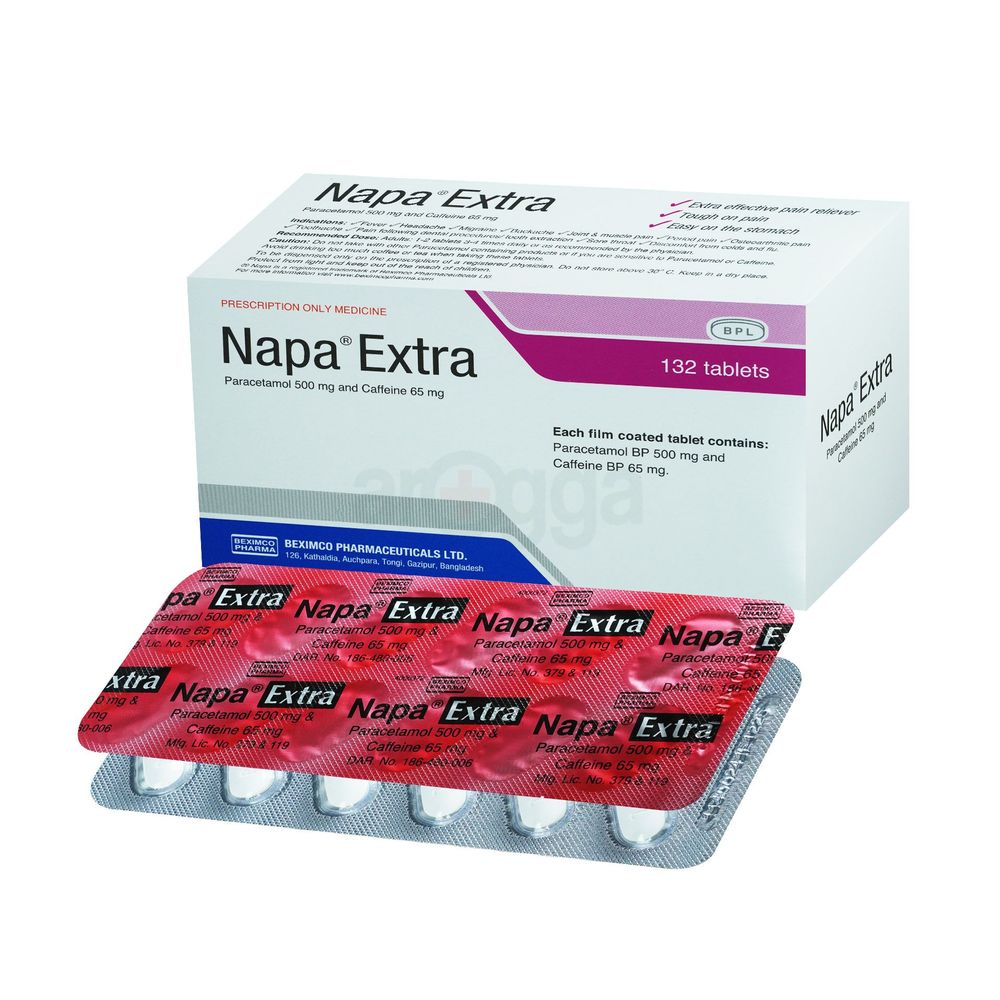 Napa Extra | 500 mg+65 mg | Tablet | নাপা এক্সট্রা ৫০০ মি. 