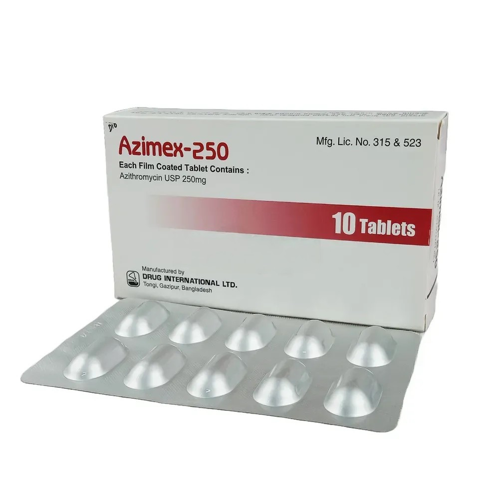 Azimex | 250 mg | Tablet | অ্যাজিমেক্স ২৫০ মি.গ্রা. ট্যাবলেট